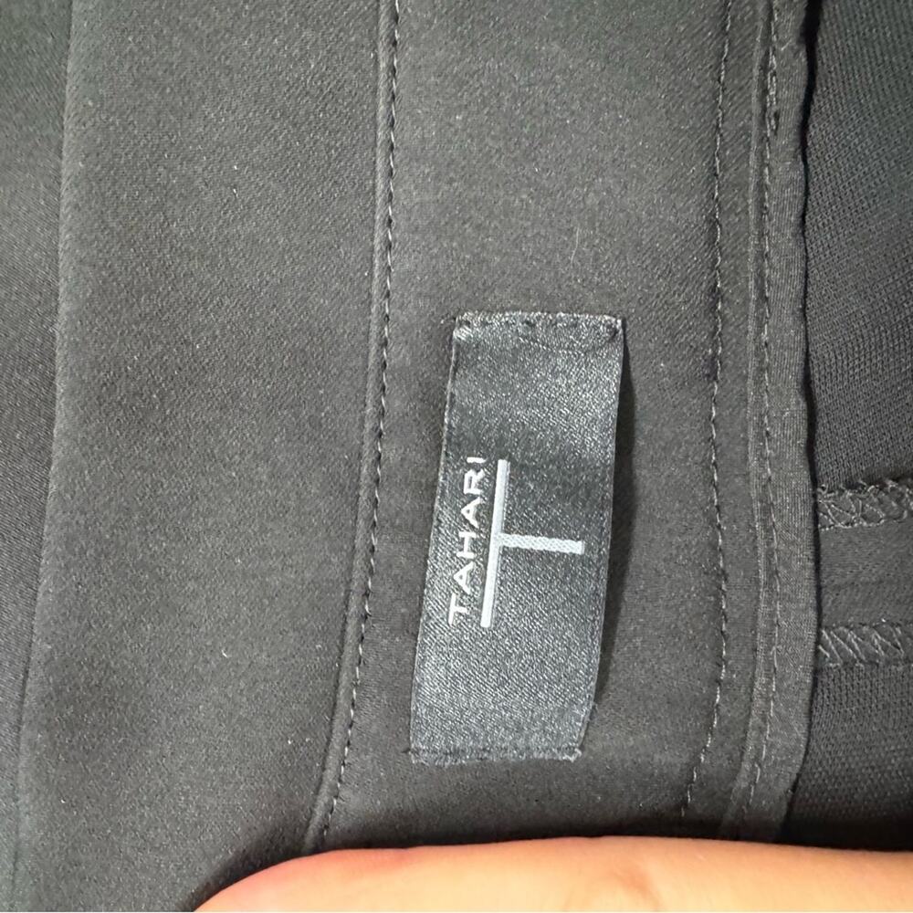 Tahari Black Wide Leg Trousers Dress Pants Women 4 Paperbag Waist Classic Preppy - Picture 7 of 12